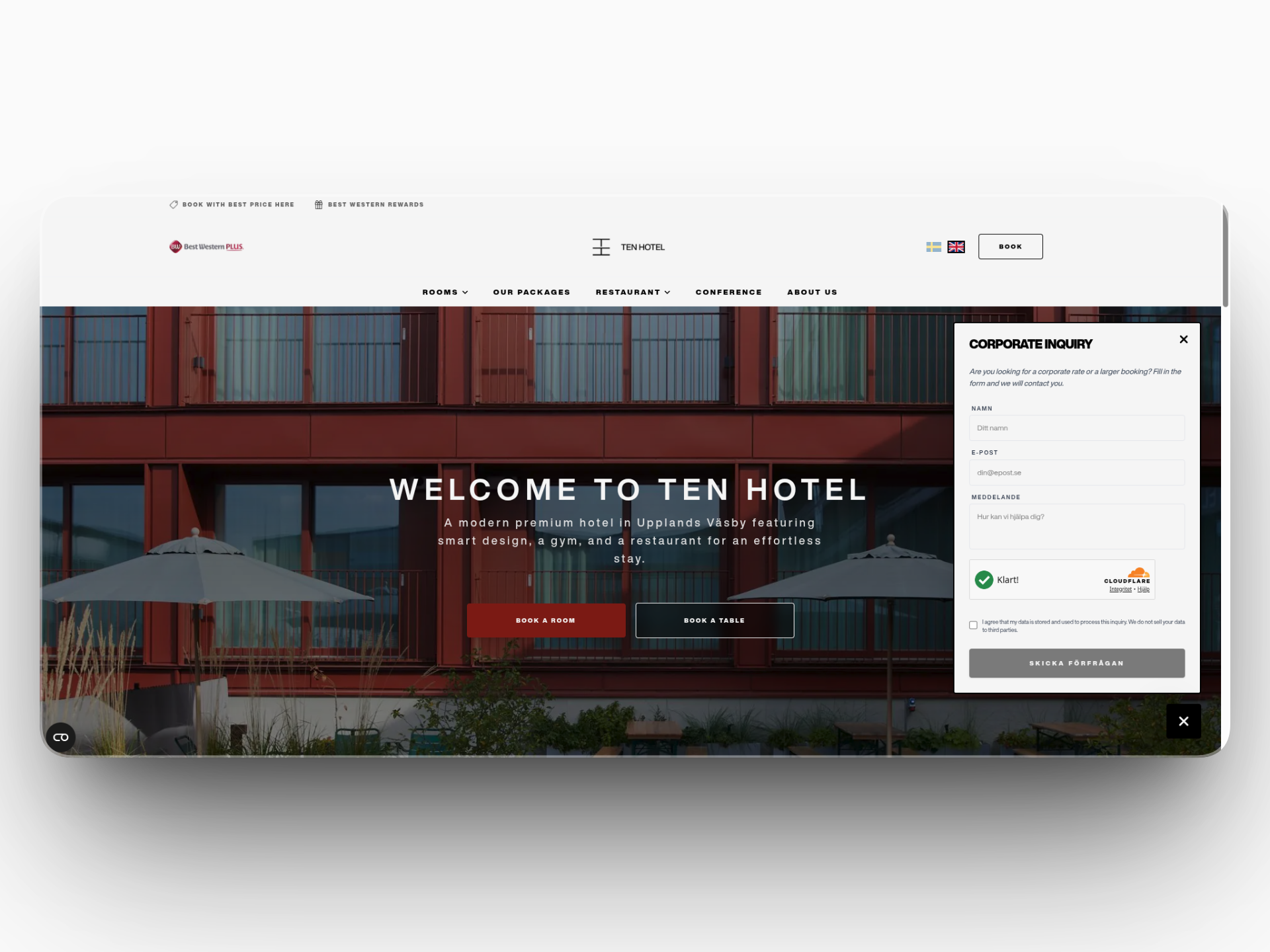 Ten Hotel Startsida